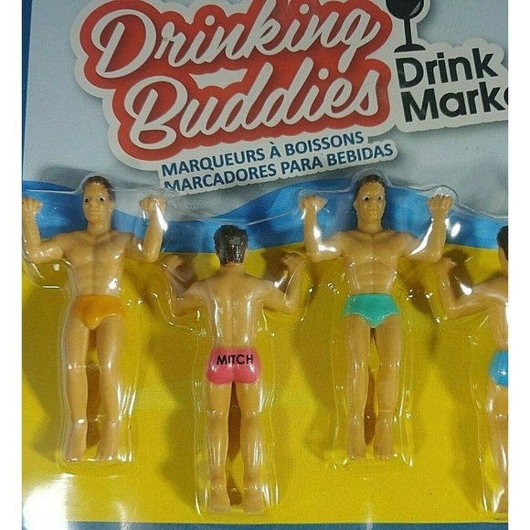 Drinking Buddies Drink Markers For Cocktails Summer Fun Pool Parties Happy Hour - Picture 2 of 4